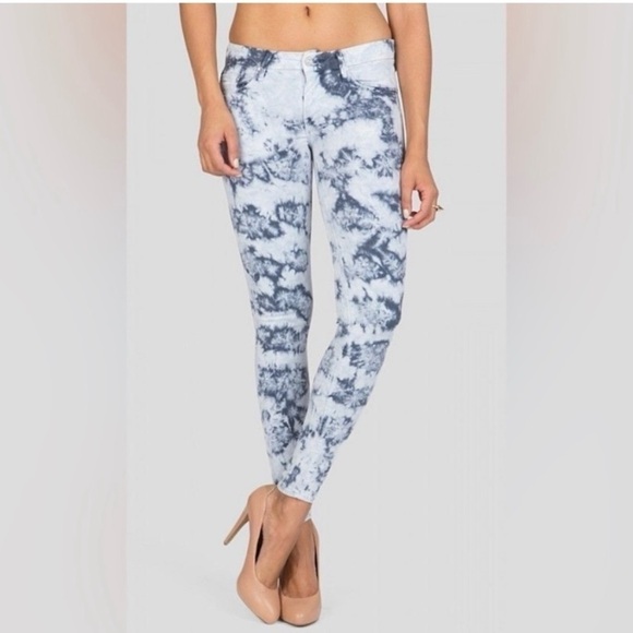 MOTHER Denim - MOTHER The Looker tie-dye Skinny Jean in Ice Breaker Size 26 Luxury Boho Spring